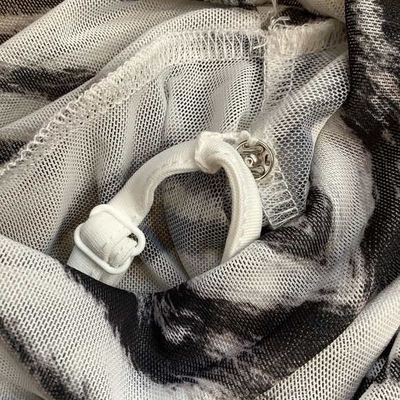 AFRM Shailene Sheer Mesh Dress with White Slip Size M - Picture 10 of 14